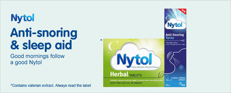 Nytol Anti - snoring and Sleep Aid Good mornings follow a good ntyol